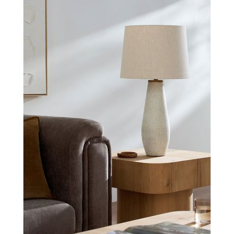 Modern European furniture - White Cotton Accent Table Lamp - www.oroa.com