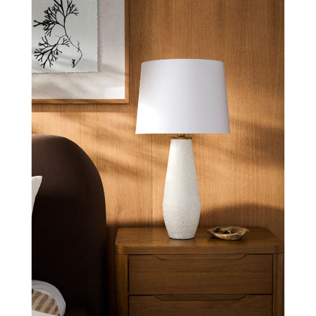 Modern European furniture - White Cotton Accent Table Lamp - www.oroa.com