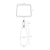Modern European furniture - White Cotton Accent Table Lamp - www.oroa.com
