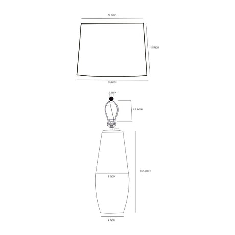 Modern European furniture - White Cotton Accent Table Lamp - www.oroa.com