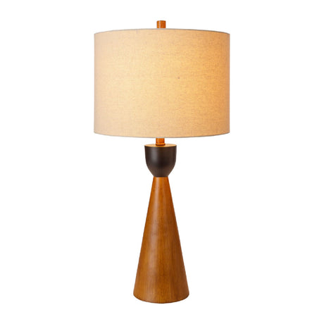Modern European furniture - Beige Drum Linen Table Lamp - www.oroa.com