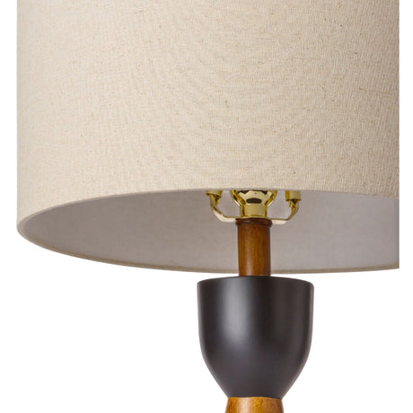 Modern European furniture - Beige Drum Linen Table Lamp - www.oroa.com