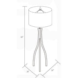Modern European furniture - Wood Veneer Tripod Floor Lamp - www.oroa.com