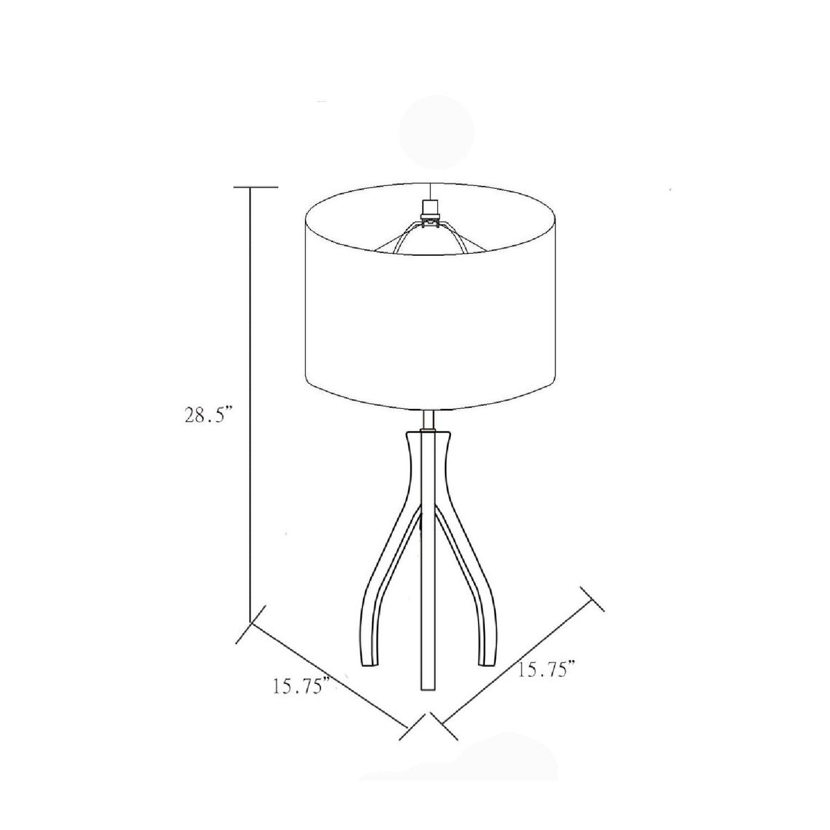 Modern European furniture - Wood Veneer Tripod Floor Lamp - www.oroa.com