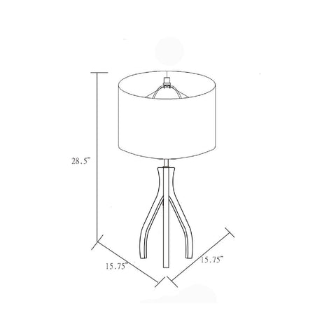 Modern European furniture - Wood Veneer Tripod Floor Lamp - www.oroa.com