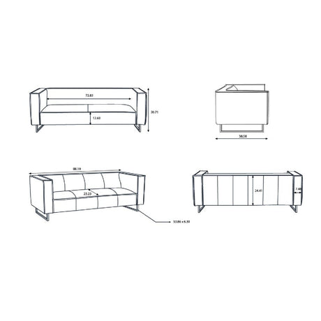 Modern furniture - Modern Upholstered Sofa - www.oroa.com