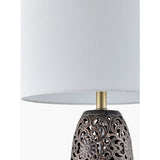 Modern European furniture - Floral Carved Ceramic Table Lamp - www.oroa.com