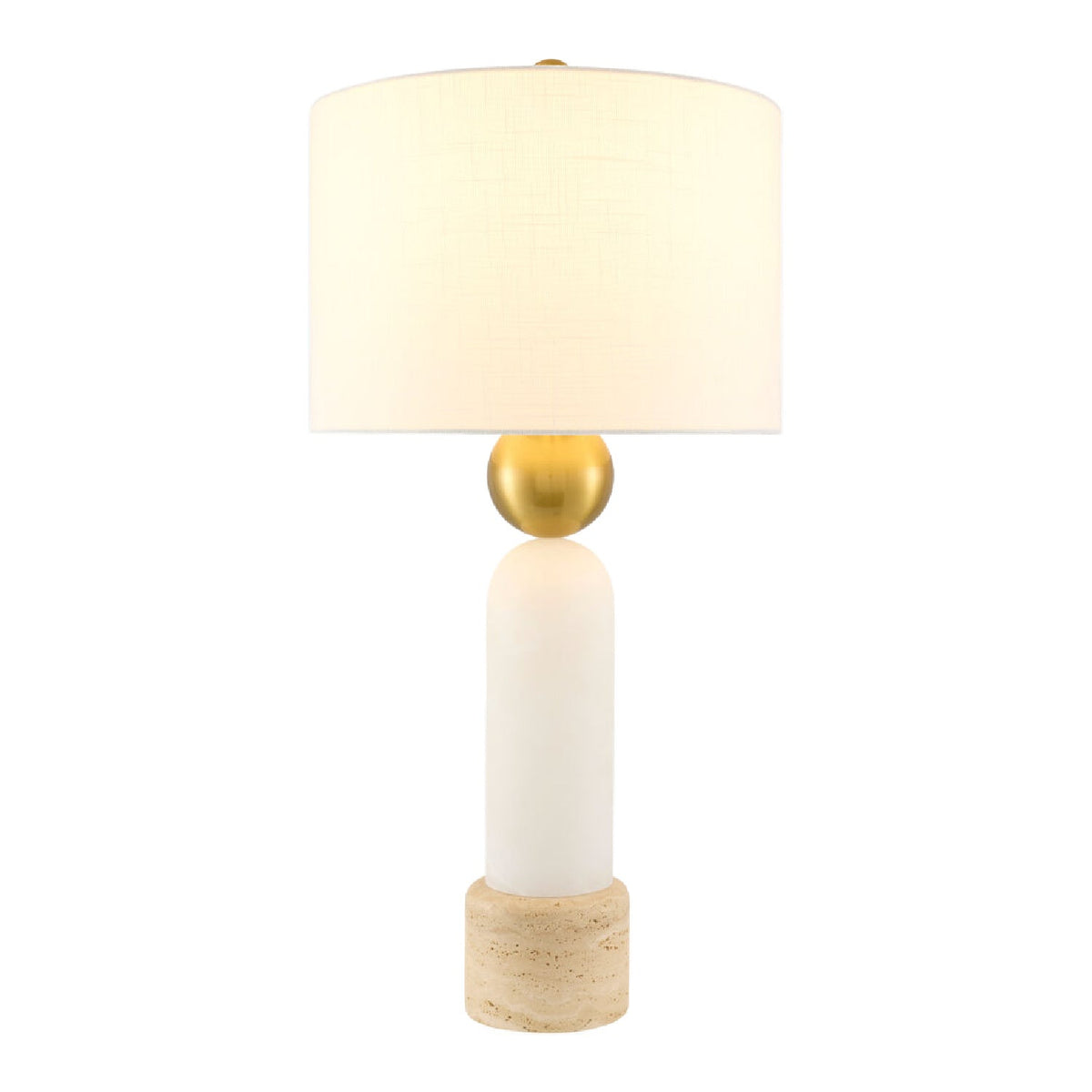 Modern European furniture - White Stone Modern Table Lamp - www.oroa.com