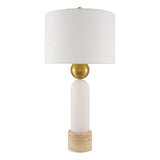 Modern European furniture - White Stone Modern Table Lamp - www.oroa.com