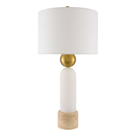 Modern European furniture - White Stone Modern Table Lamp - www.oroa.com