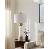 Modern European furniture - White Stone Modern Table Lamp - www.oroa.com