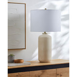 Modern European furniture - Neutral-Toned Ceramic Table Lamp - www.oroa.com