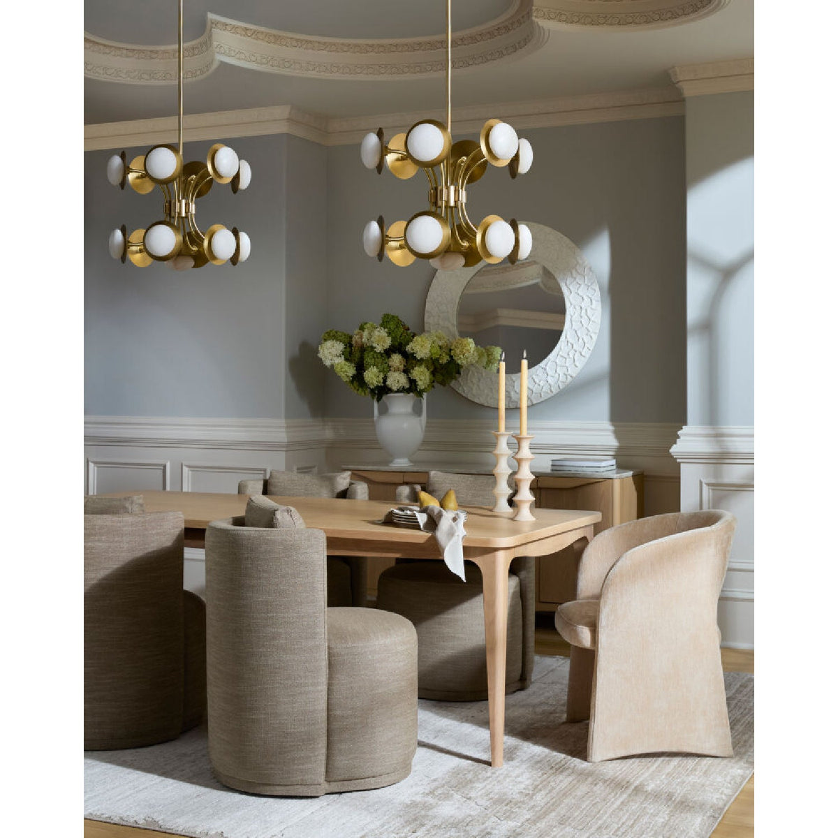 Modern European furniture - Gold 13-Light Pendant Lamp - www.oroa.com