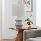 Modern European furniture - Geometrical Ceramic Accent Table Lamp - www.oroa.com