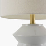 Modern European furniture - Geometrical Ceramic Accent Table Lamp - www.oroa.com
