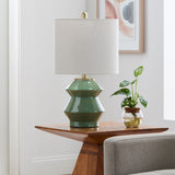Modern European furniture - Geometrical Ceramic Accent Table Lamp - www.oroa.com