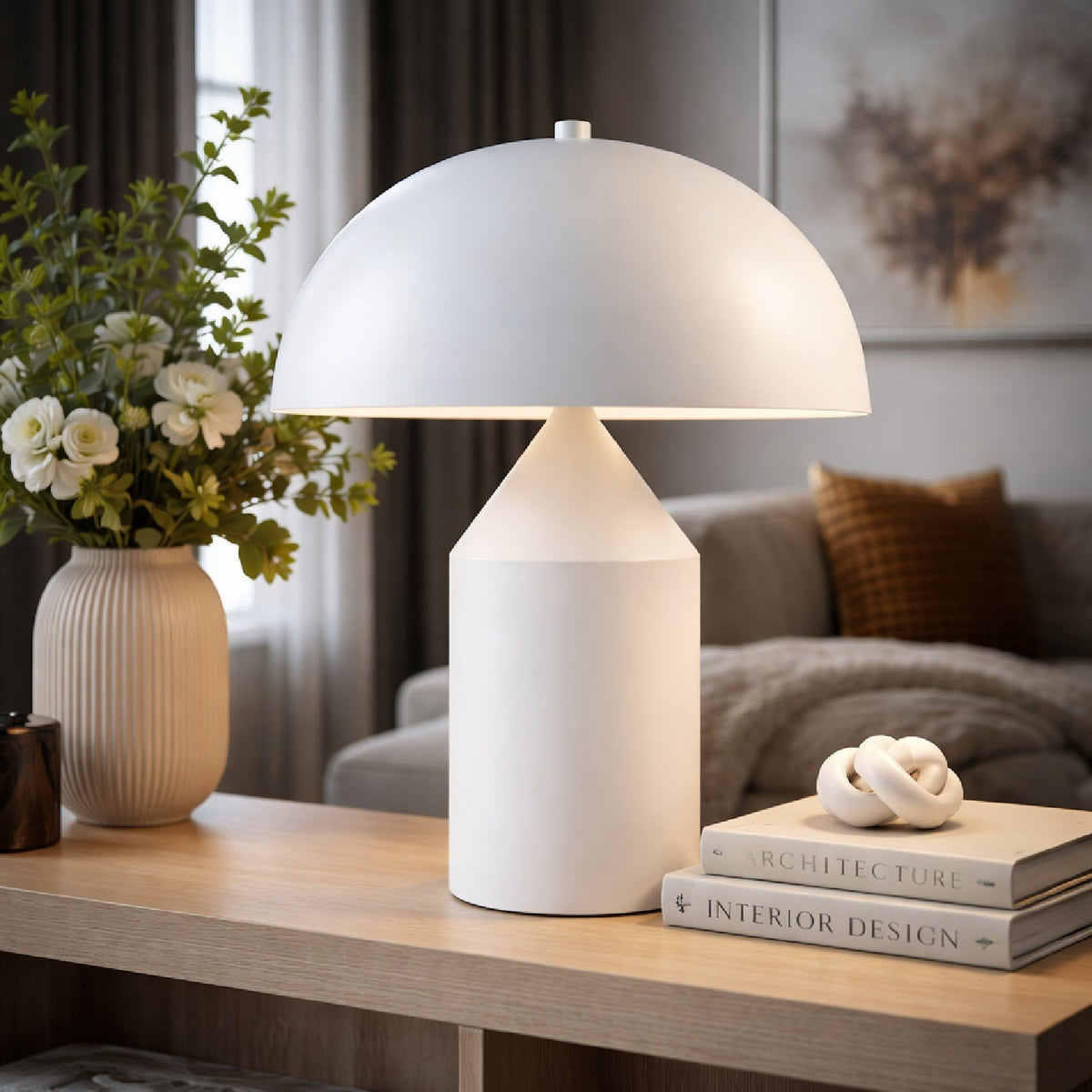 Modern European furniture - Metal Dome Table Lamp - www.oroa.com