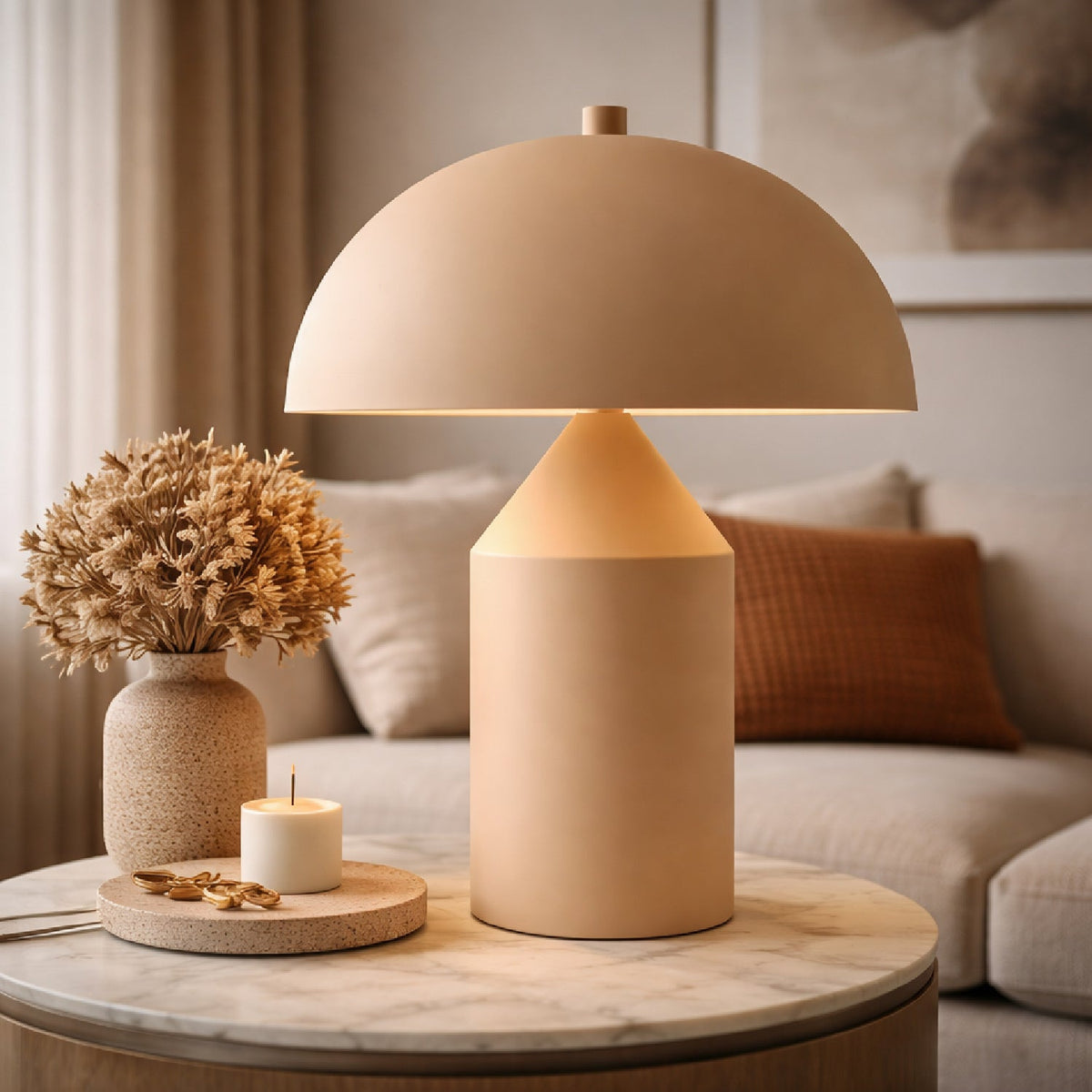 Modern European furniture - Metal Dome Table Lamp - www.oroa.com
