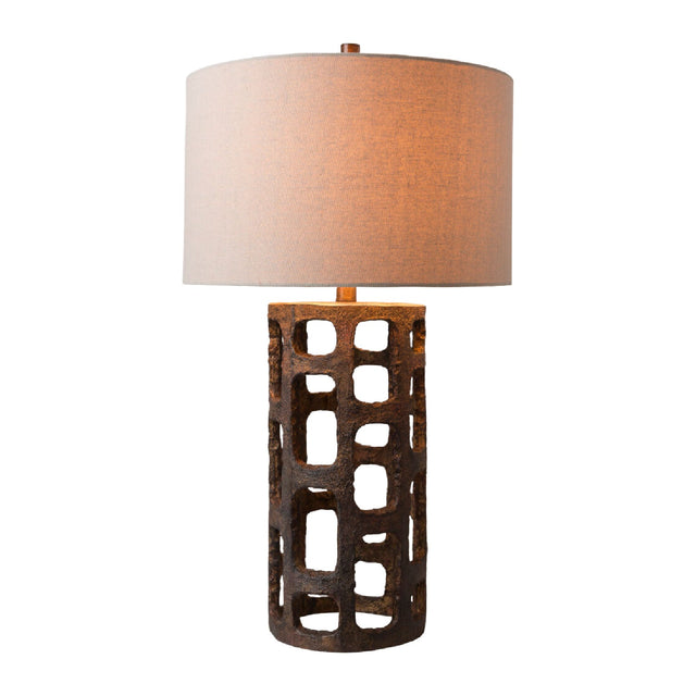 Modern European furniture - Rustic Bronze Finish Table Lamp - www.oroa.com