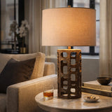 Modern European furniture - Rustic Bronze Finish Table Lamp - www.oroa.com