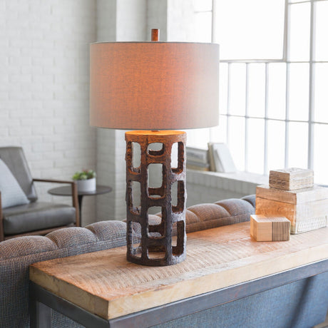 Modern European furniture - Rustic Bronze Finish Table Lamp - www.oroa.com