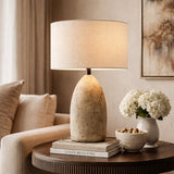 Modern European furniture - Beige Concrete Accent Table Lamp - www.oroa.com