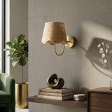 Modern European furniture - Scalloped Rattan Wall Lamp - www.oroa.com