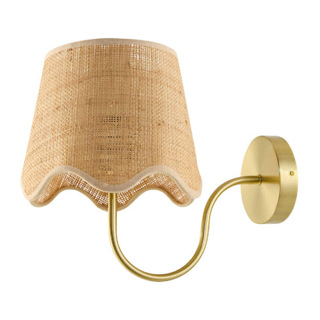 Modern European furniture - Scalloped Rattan Wall Lamp - www.oroa.com