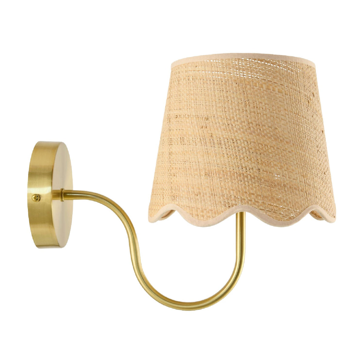 Modern European furniture - Scalloped Rattan Wall Lamp - www.oroa.com