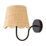 Modern European furniture - Scalloped Rattan Wall Lamp - www.oroa.com