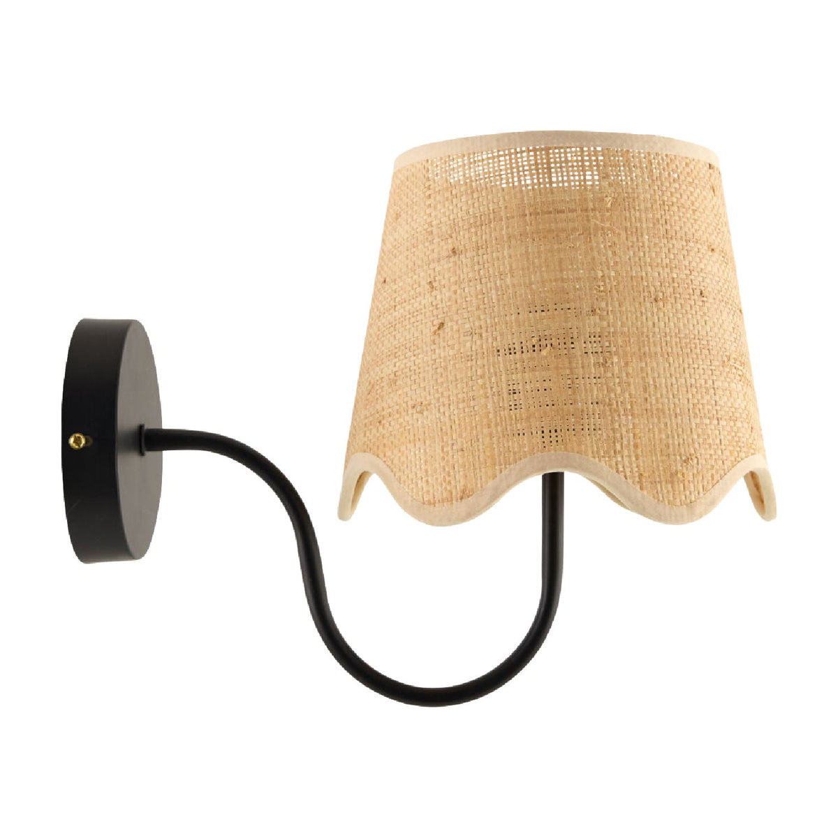 Modern European furniture - Scalloped Rattan Wall Lamp - www.oroa.com