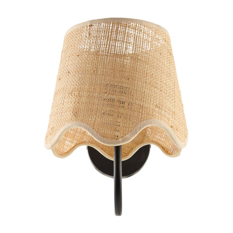 Modern European furniture - Scalloped Rattan Wall Lamp - www.oroa.com