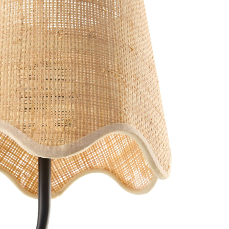 Modern European furniture - Scalloped Rattan Wall Lamp - www.oroa.com