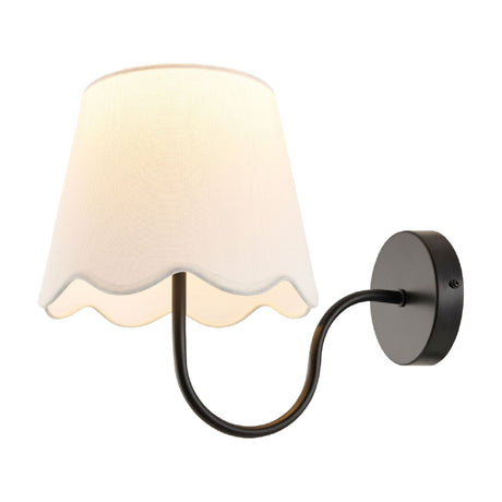 Modern European furniture - Scalloped Linen Wall Lamp - www.oroa.com