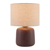 Modern European furniture - Beige Linen Ceramic Table Lamp S - www.oroa.com