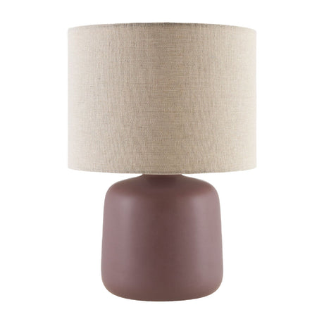 Modern European furniture - Beige Linen Ceramic Table Lamp S - www.oroa.com