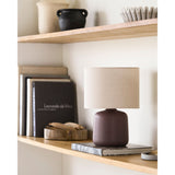 Modern European furniture - Beige Linen Ceramic Table Lamp S - www.oroa.com