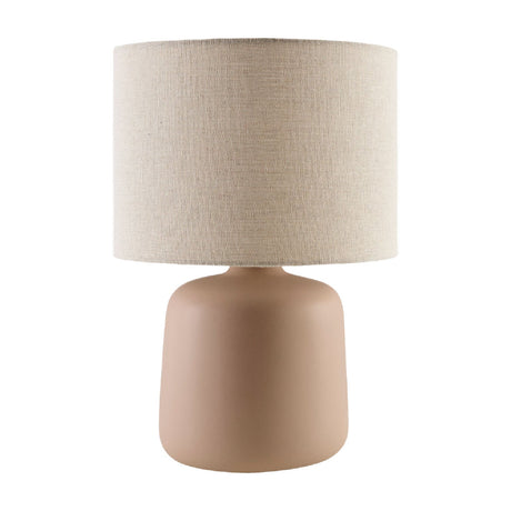Modern European furniture - Beige Linen Ceramic Table Lamp S - www.oroa.com