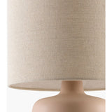 Modern European furniture - Beige Linen Ceramic Table Lamp S - www.oroa.com