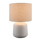 Modern European furniture - Beige Linen Ceramic Table Lamp S - www.oroa.com