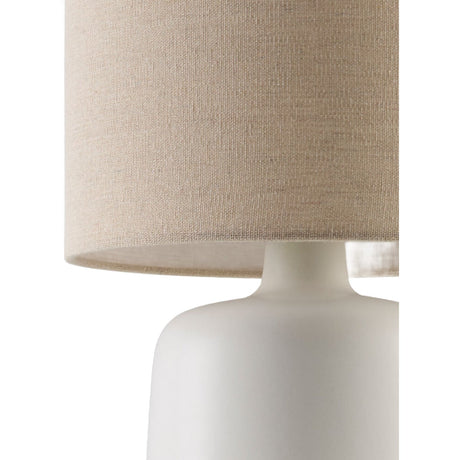 Modern European furniture - Beige Linen Ceramic Table Lamp S - www.oroa.com