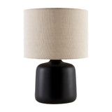Modern European furniture - Beige Linen Ceramic Table Lamp S - www.oroa.com