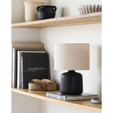 Modern European furniture - Beige Linen Ceramic Table Lamp S - www.oroa.com