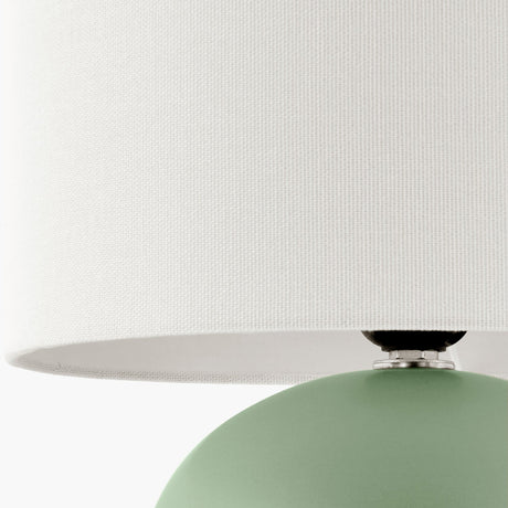Modern European furniture - Round Glazed Ceramic Table Lamp - www.oroa.com