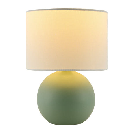 Modern European furniture - Round Glazed Ceramic Table Lamp - www.oroa.com
