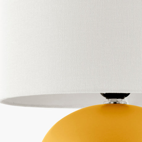 Modern European furniture - Round Glazed Ceramic Table Lamp - www.oroa.com