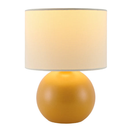 Modern European furniture - Round Glazed Ceramic Table Lamp - www.oroa.com