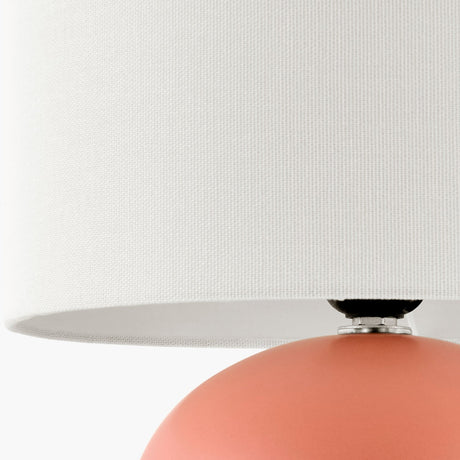 Modern European furniture - Round Glazed Ceramic Table Lamp - www.oroa.com