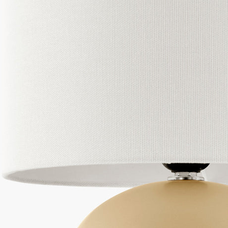 Modern European furniture - Round Glazed Ceramic Table Lamp - www.oroa.com