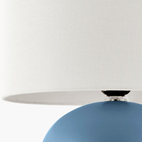 Modern European furniture - Round Glazed Ceramic Table Lamp - www.oroa.com